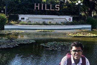 The Beverly Hills sign in front of the Garden