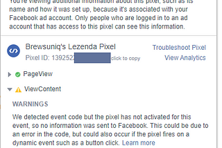 FB Pixel fix “we detected event code but the pixel has not activated for this event” happen…