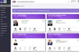 Screenshot of VULMS platform showing login page, where Virtual University students access courses, assignments, and resources.