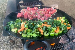 Cooking on an Old Plow Disc