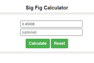 Significant Figures Calculator