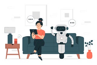 AI chatbot helping a customer for improved customer service.