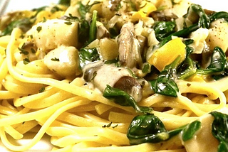 Deb’s Scallops Florentine — Seafood