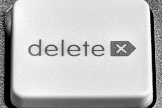 Image of “delete” key