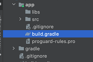 Image highlighting app level build.gradle file