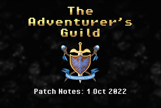 TAG Patch Notes — 1 Oct 2022