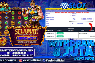 Bukti Kemenangan Jackpot 8 Juta Gates of Gatot Kaca