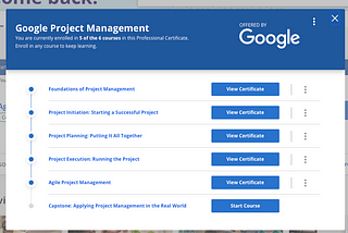 My speed run on Coursera’s Google Project Management Professional Certificate