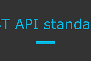 REST API standards — REST Web Services