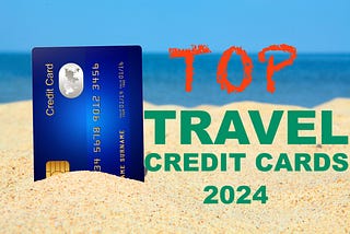 Image of a travel credit card dig inside a sand as a adversitement