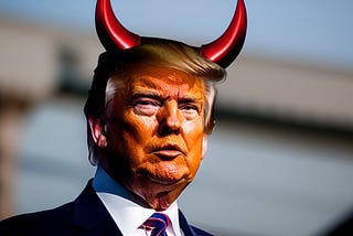 Trump Grows Literal Devil Horns, Christians Unbothered