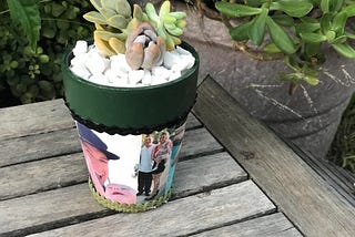 Father’s Day Photo Collage Succulent Pot DIY