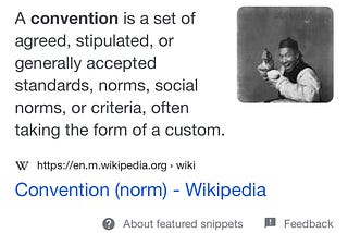 Conventions and Unconvention