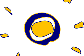 The image features a stylised sun design, characterised by a circular shape in vibrant yellow surrounded by irregular, angular rays. The rays are outlined in a contrasting blue, emphasising their brightness and energy. The sun symbolises clarity and truth, embodying the idea that light can reveal hidden realities. The image conveys a sense of warmth and positivity, reinforcing the message that justice and truth, like the sun, are potent forces that illuminate and expose what was once concealed.