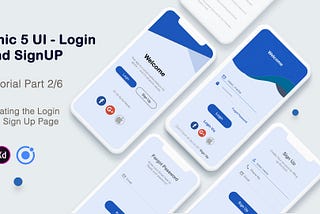 Ionic 5 Tutorial Creating Login and Sign Up page part 2/6