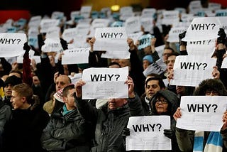 Football fans protesting