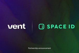 Logo of VENT and SpaceID for partnership announcement