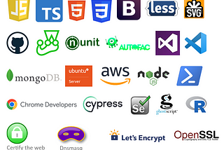 A Full Stack Developer résumé in logos