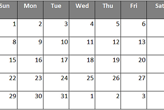 How To Create Any Month Calendar In Excel