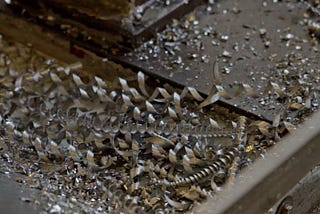 Cuts of aluminium at a ship yard