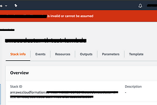 AWS Cloud Formation: role (arn:aws:iam:xxx) is invalid or cannot be assumed