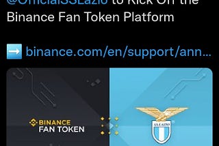 WATCH OUT FOR BINANCE FAN TOKEN