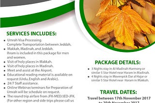 Get Most Affordable Thanksgiving Umrah Package for November 2017