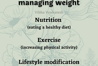 WEIGHT MANAGEMENT — TO AVOID ALL CHRONIC COMPLICATIONS