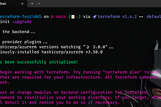 Using Terraform to set up the AKS cluster.
