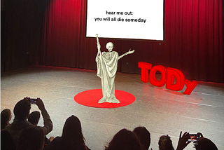 Death is talking at a conference