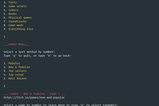 ItchScraper 1.0: a Ruby web-scraper CLI gem