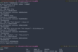 Arch Linux üzerinde Docker imajı ile Kubernetes konteyneri oluşturma