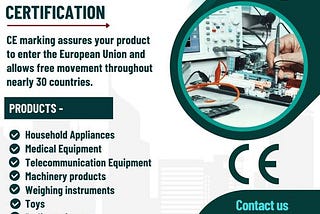 CE Marking Certificate is essential for all products that are sold within European boundaries.
