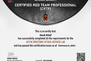 CRTP Certification Review