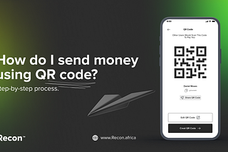 How do I send or receive money using QR code on Recon?