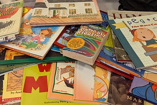 A pile of children’s books
