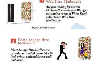 Photo Booth with Flower Wall Hire Melbourne