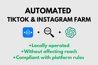 Create an Automated TikTok & Instagram Farm
