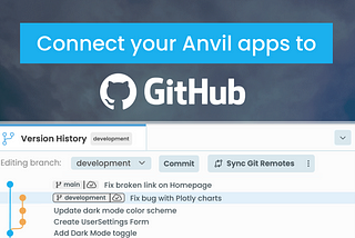 Connect your Anvil apps to GitHub