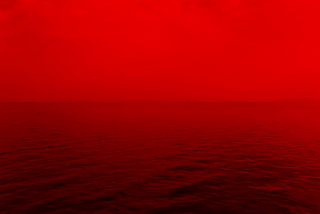 horizon in red tint
