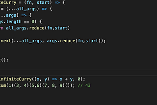 Javascript: Infinite curry