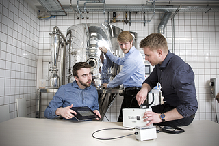 The three Consibio founders Johan, Emil and Søren in action. Credits: Lars Kruse