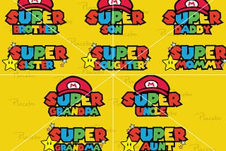 Super Mario family png , Super Mario Birthday Png, Mario Bros Png ,Mario Birthday Svg, ,Super Daddy,Supper Mommy,Super Mario Svg