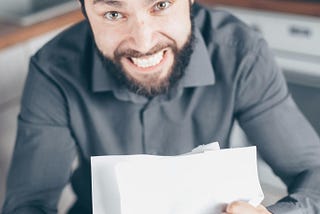 Captain Semicolon, holding his resignation letter, after realizing “there” and “their” were having an affair with “they’re” behind his back. The semicolon is officially out of service.