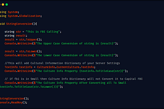 String Manipulations Technique in C#