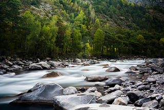 The rock, the channel, and the stream
