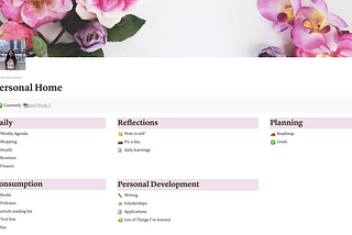 My Notion Journey: a peek into how I organize