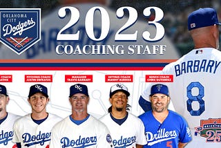 OKC Dodgers Announce 2023 Coaching Staff