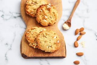 White Chocolate Almond Protein Cookies