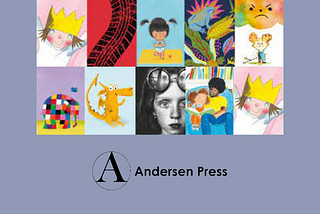 Book covers from Andersen Press. Image created in Canva.